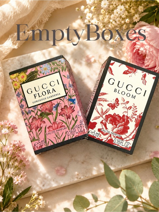 Gucci Other - Gucci Flora Gorgeous Gardenia & Gucci Bloom Mini Boxes - Pink & Red Floral